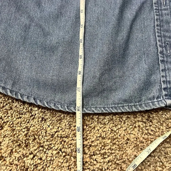 Vintage Shirt Women 3XL‎ Denim Christmas 
 Jean Embroidered Snowman holiday - Picture 3 of 12